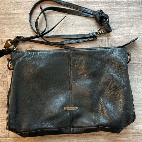 JOELLE HAWKENS Morrison Black Leather Clutch Crossbody Bag - Picture 3 of 7